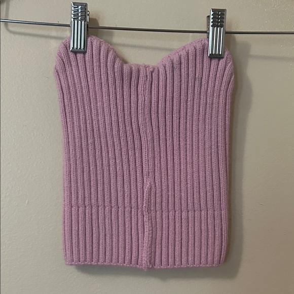 Pink Ribbed aLab Knit Beanie - Picture 3 of 3